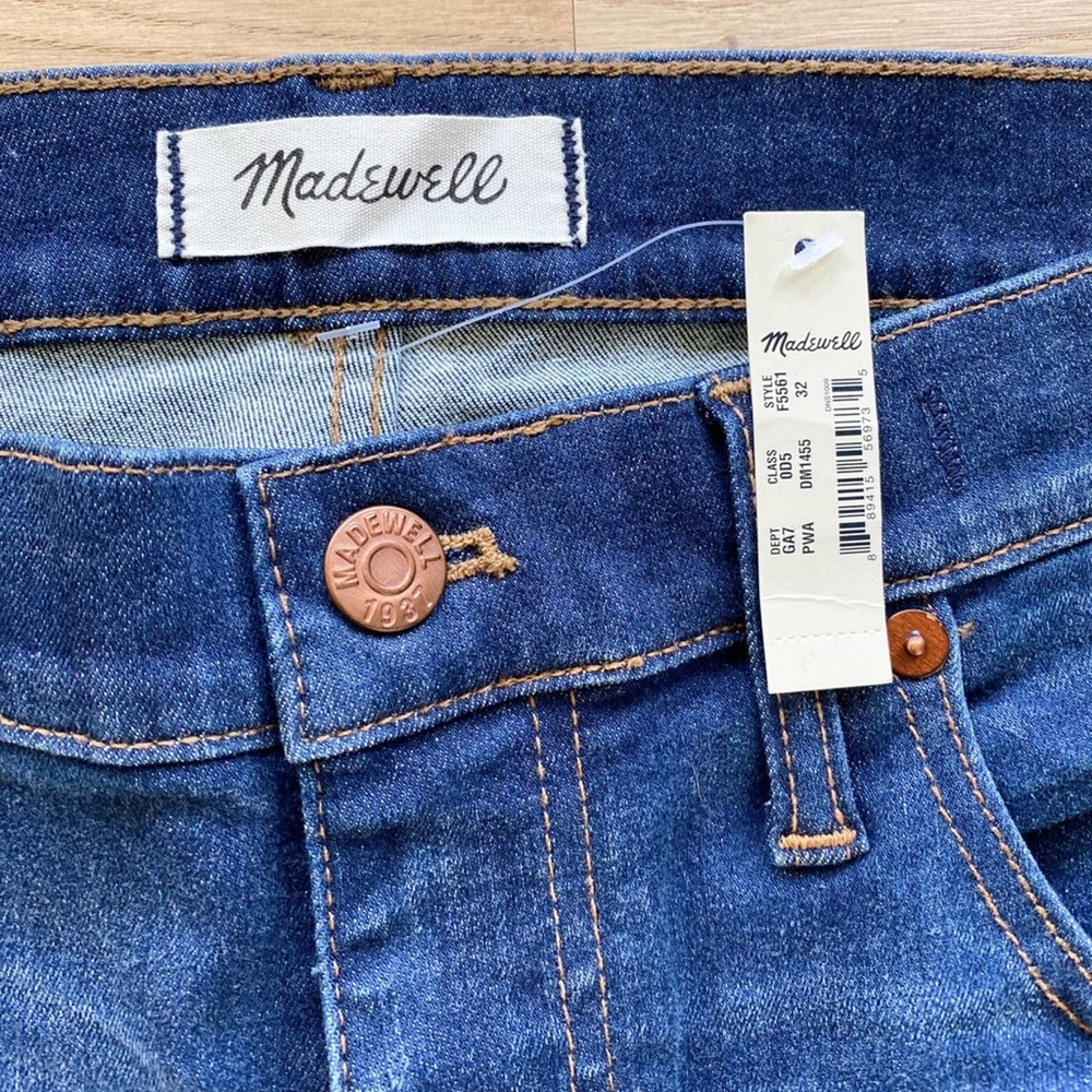 MADEWELL Women's Medium Wash 9" High Riser Skinny Skinny Jeans sz 32 NWT - Picture 11 of 11